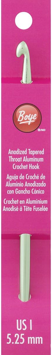 Boye 6218-I Aluminum 6-Inch Crochet Hook, I9/5.25mm