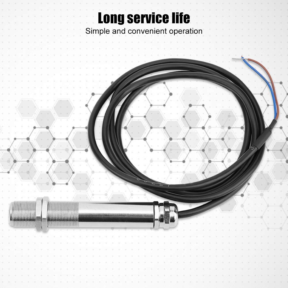 DC12V-24V Thermocouple Temperature Sensor, Fixed Infrared Thermometer Accessory, 4-20mA with 1.5m / 4.9ft Cable, Stainless Steel Probe(0-200 ?), Temperature And Humidity Sensor
