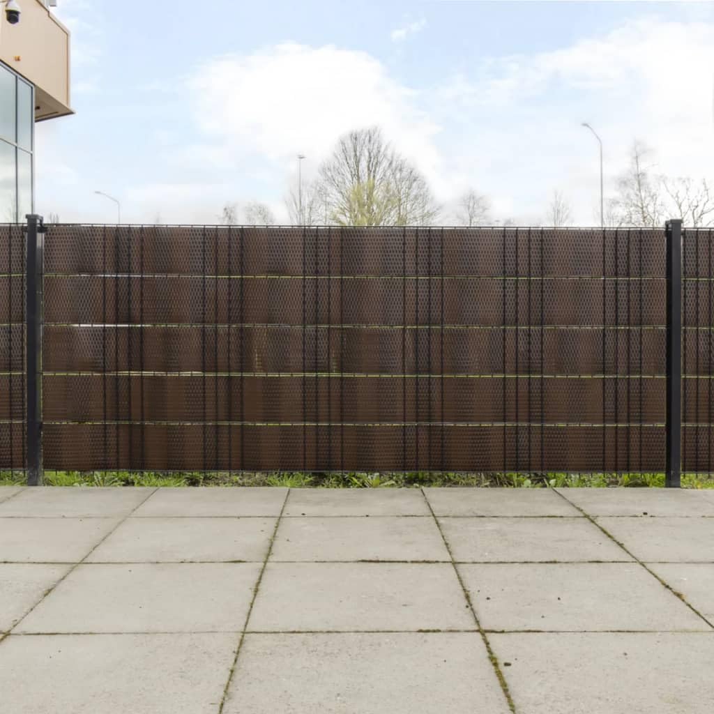 Tidyard Paravents de Balcon 10pièce Marron et Noir 255x19cm résine tressé, Pare-Vue Brise Écran d'intimité de Jardin, Brise-Vue pour Balcon, Extérieur, Terrasse