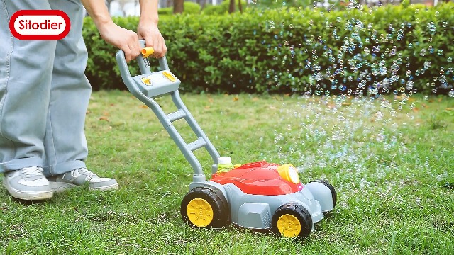Tondeuse à Gazon à Bulles – Jouet Coulissant Extérieur, Simulation, Avec 2 Flacons De 230 Ml, Piles AA Non Incluses