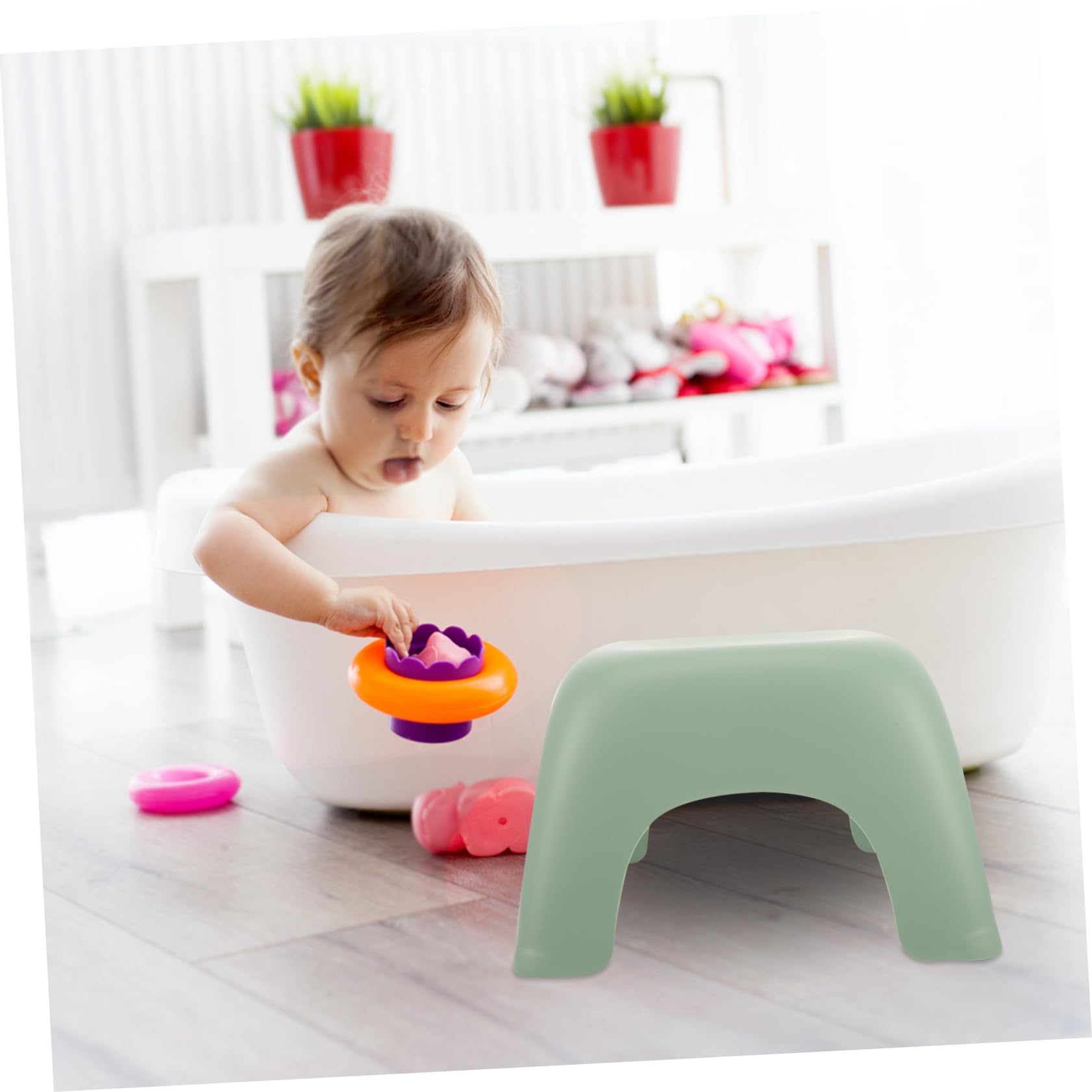 DECHOUS Sgabello Piccolo Pp Plastica e Leggero in Bambini Multiuso da Antiscivolo per Bagno e Camera Letto, per Scuola e Casa