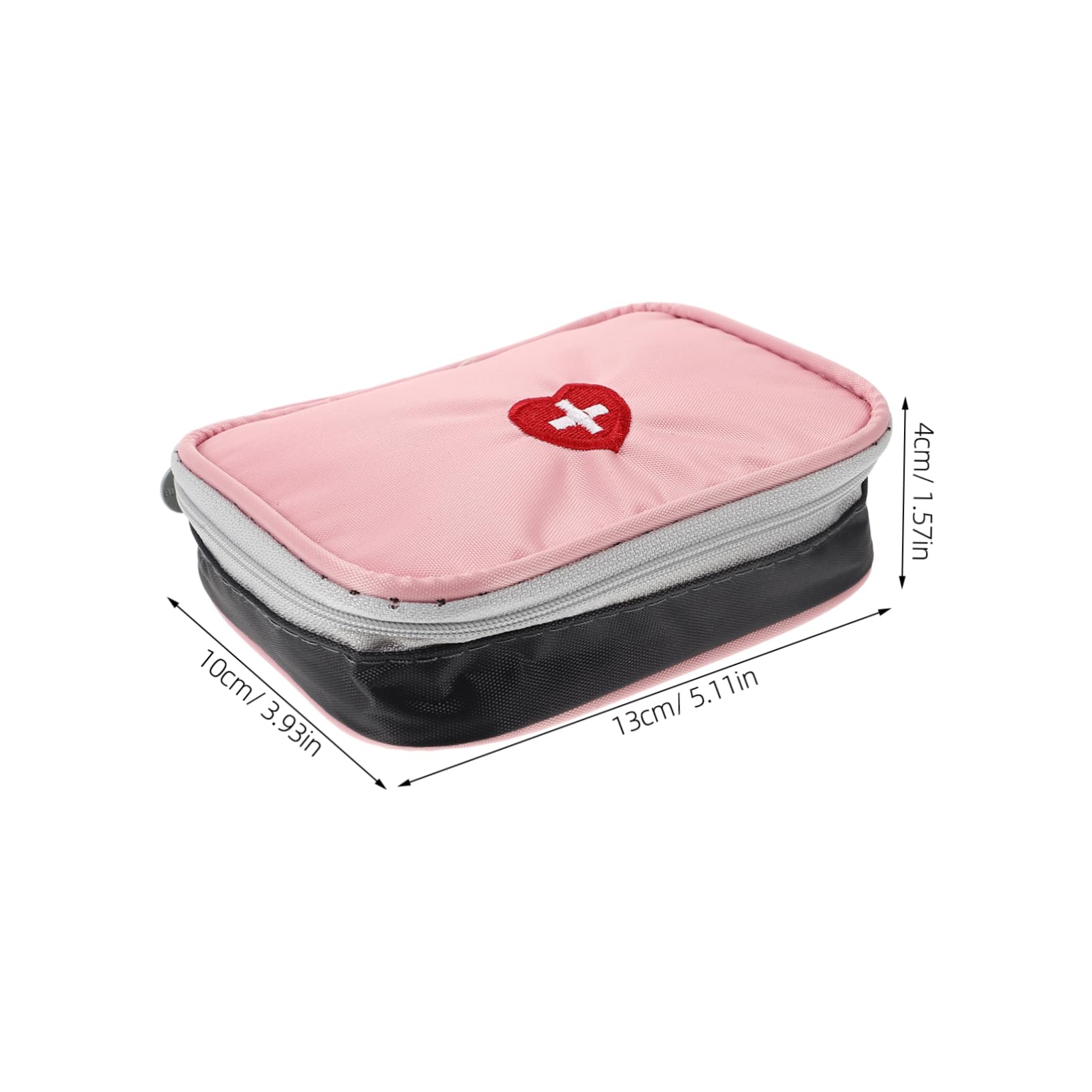SHERCHPRY Portable First Aid Medicine Bag Small Polyester Storage Box for Emergency Supplies Travel Organizer Pink Durable Tear Resistant Design for Outdoor Activities and Family Use