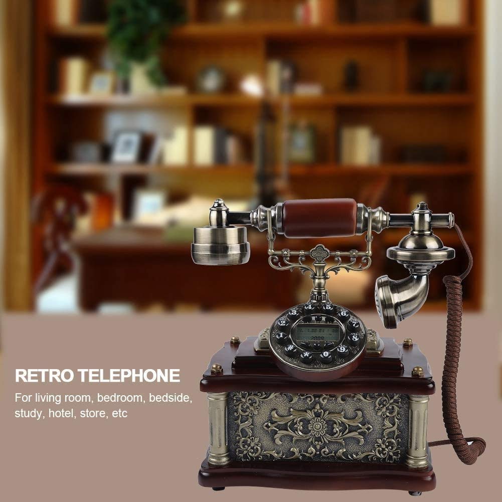 Antyczny telefon przewodowy dom biuro hotel telefon vintage klasyczne dekoracyjne telefony stacjonarne do domu hotelu biura dekoracja
