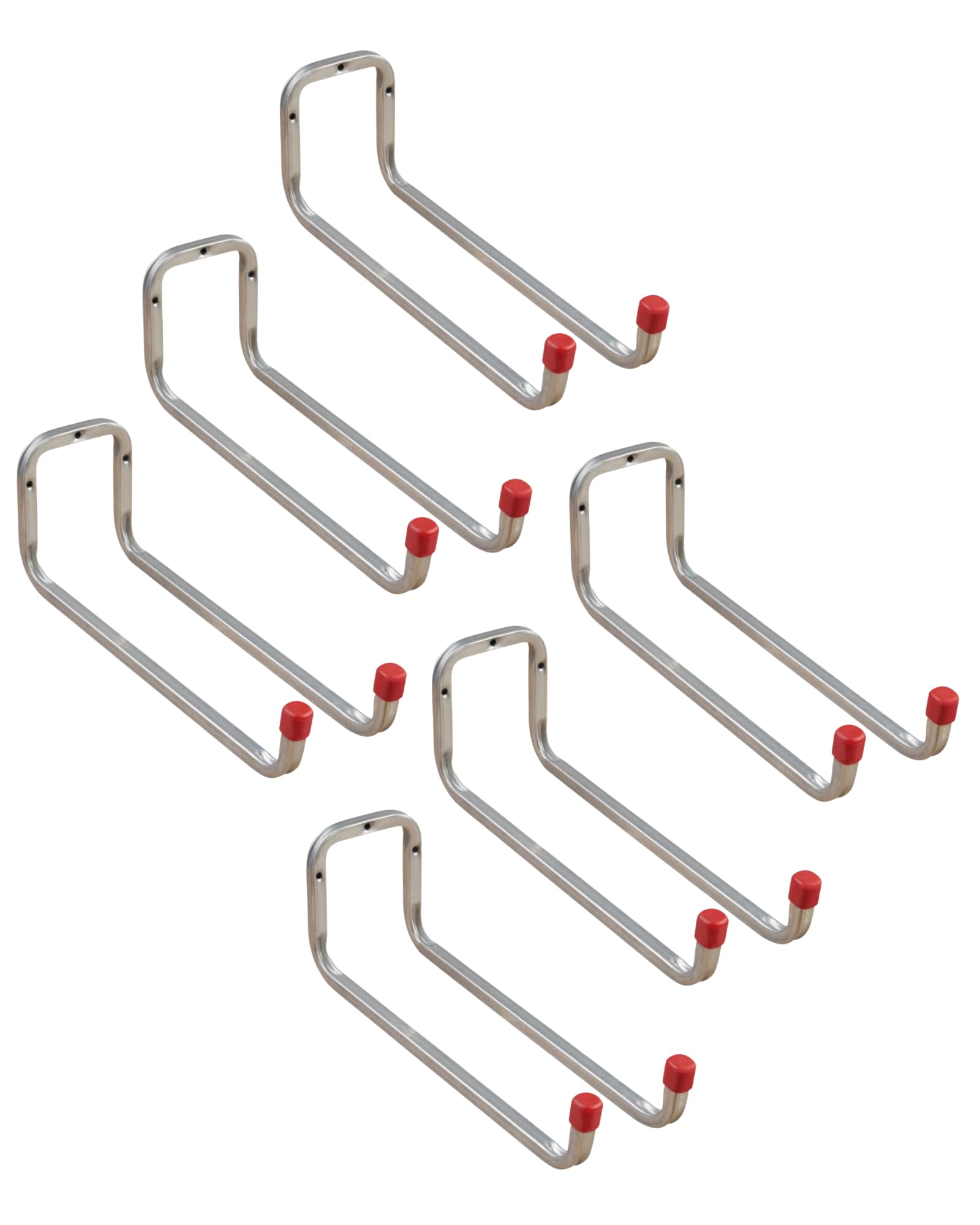 Gedotec Soporte de pared – Gancho de pared para atornillar acero galvanizado | DUO | 6 unidades ganchos para dispositivos Longitud: 325 mm incluye material de fijación | gancho multiusos de metal |