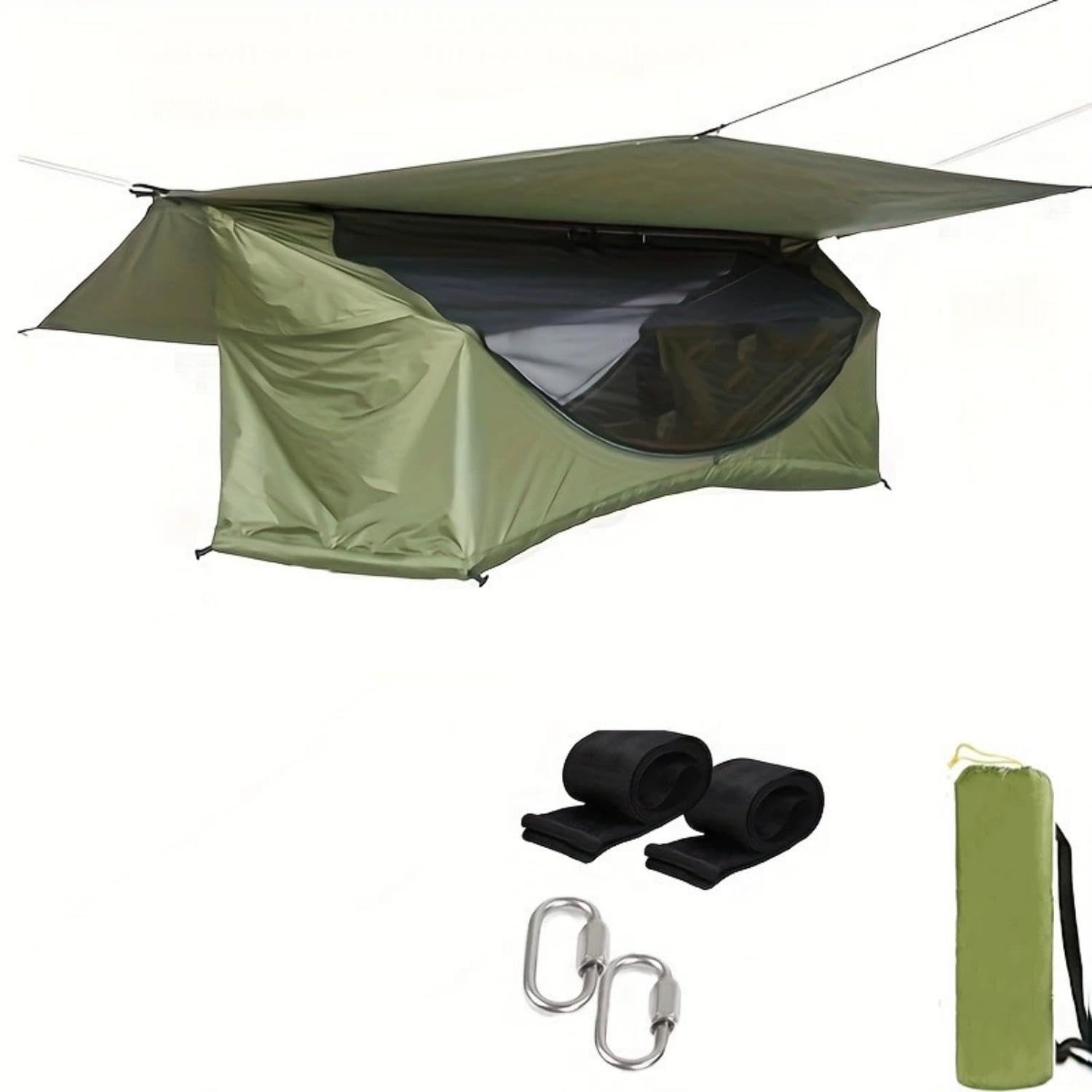 Amaca da campeggio singola con rete leggera e portatile, altalena per dormire con zaino in spalla, viaggi, spiaggia, cortile, escursionismo, casa