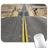 7AN.M 9.5'x 7.9' Anti-Slip Office/Gaming Mouse Pad Pacific Coast Highway Landscape, Road Trip to Endless Desert Western Photograph Wilderness, Cute Motivational Mat for Desk Decor