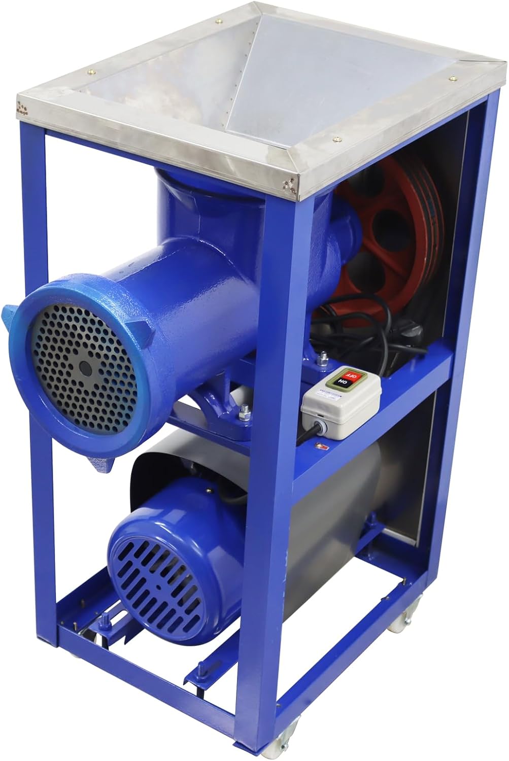 220V Bone Crusher and Meat Grinder Type 62 Meat and Bone Crushing Machine Electric Meat Mincer for Fish Chicken Vegetable, 4KW