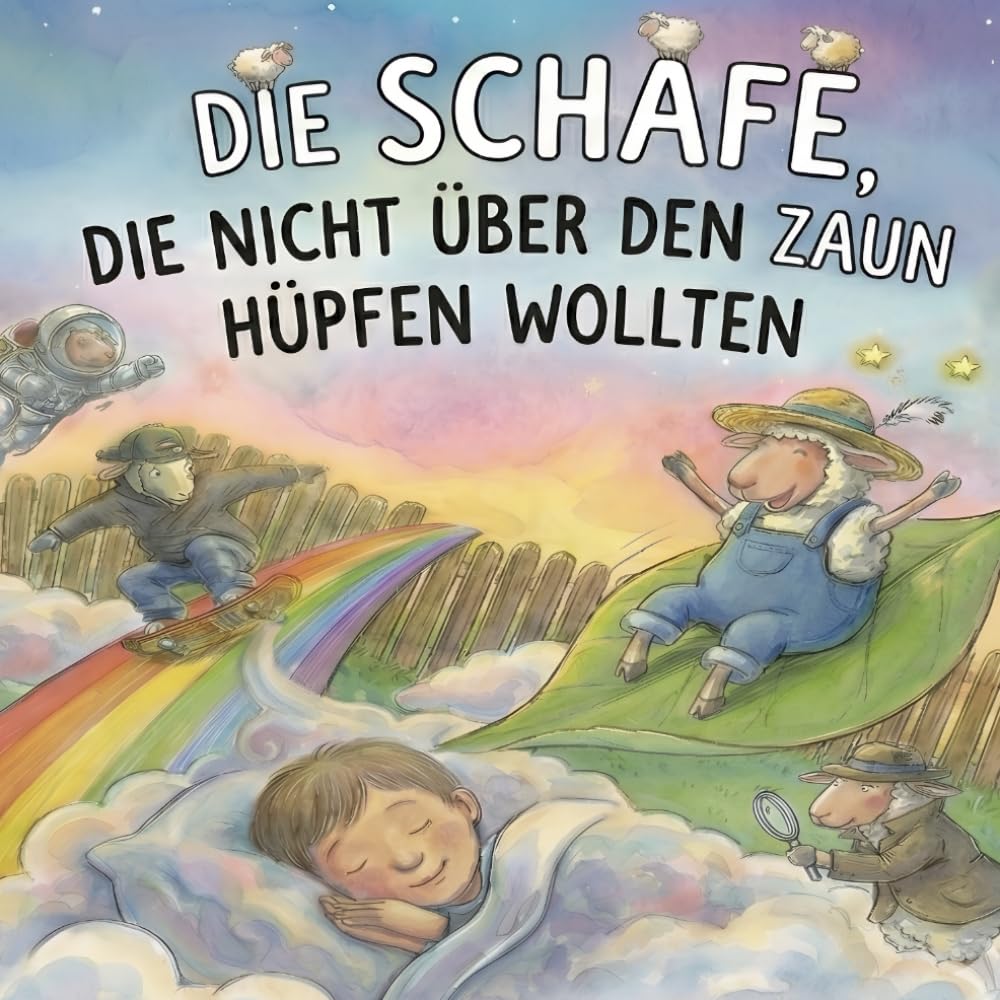 Die Schafe, die nicht über den Zaun hüpfen wollten.: 17 verrückte Wege zur grünen Wiese. Eine humorvolle Einschlafgeschichte für kleine Entdecker.