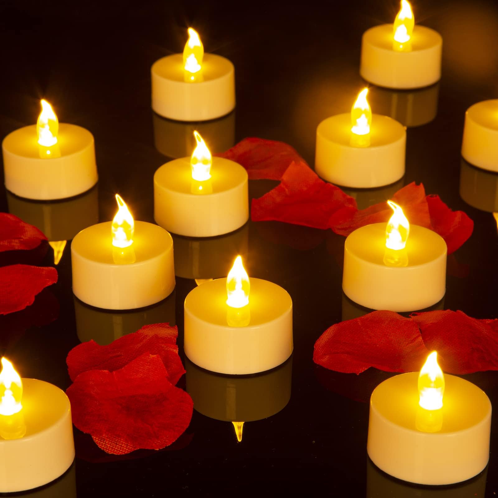 2024 Newest LED Tea Lights Candle 24 PCS CR2032 Battery Operated