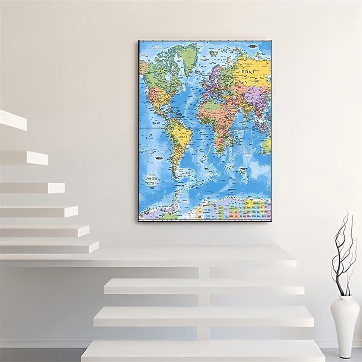 5D Diamond Painting Mapa świata, niebieski diament malarstwo dla dorosłych, DIY diamentowe malowanie DIY Dorośli Kryształ Ścieg krzyżykowy do dekoracji ścian domu, prezenty dla kobiet 100x135cm