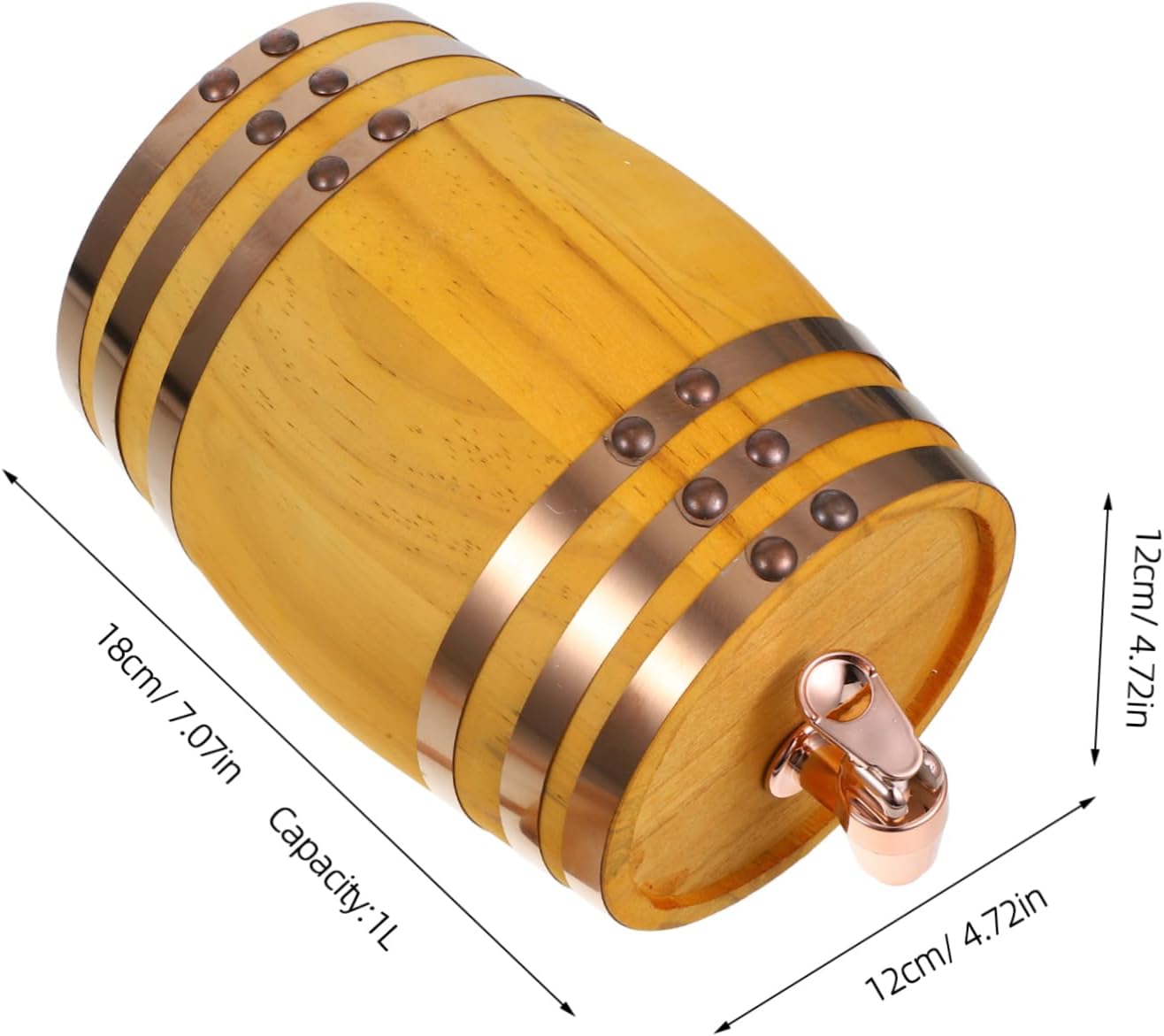 Wine Barrel Multi-functional Beer Wine Storage French Style Easy to Use Decorative Barrels for Home
