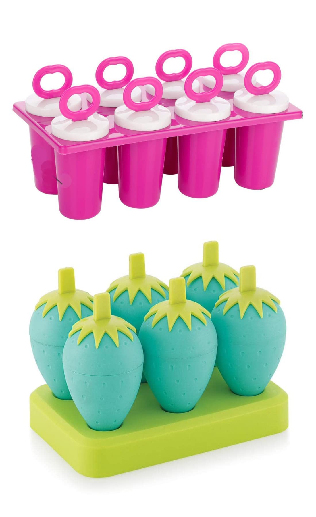 Puthak Manual Ice Cream Maker Plastic Ice Cream Candy Kulfi Maker Mould ice Stick Trays Multicolor Plastic Ice Cube Tray (Pack of 2)- PTHK-7066-image-32