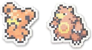 Pokemon Pokémon Center: Teddiursa & Ursaring Pokémon Pixel Pins (2-Pack)