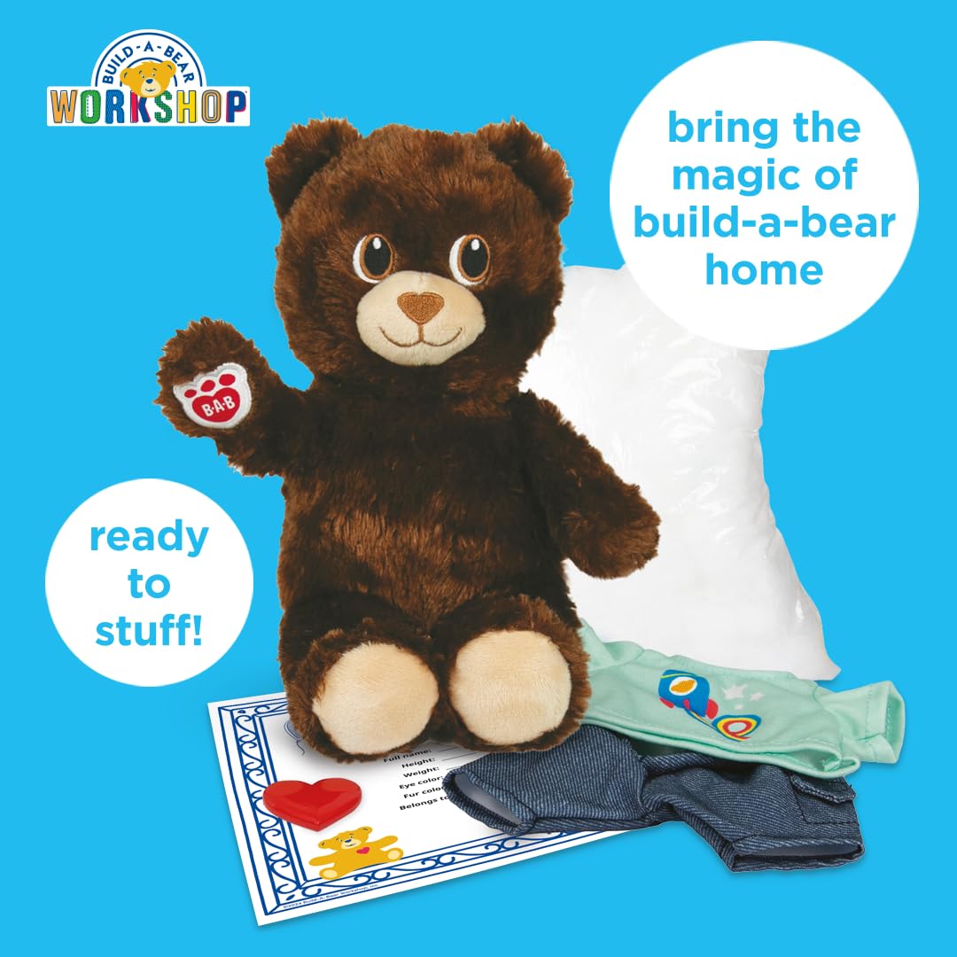 Casdon Build-A-Bear Workshop Furtastic Toy Bear & Outfit Assortment, Style 2 Rocket, 16 inches - Image 2