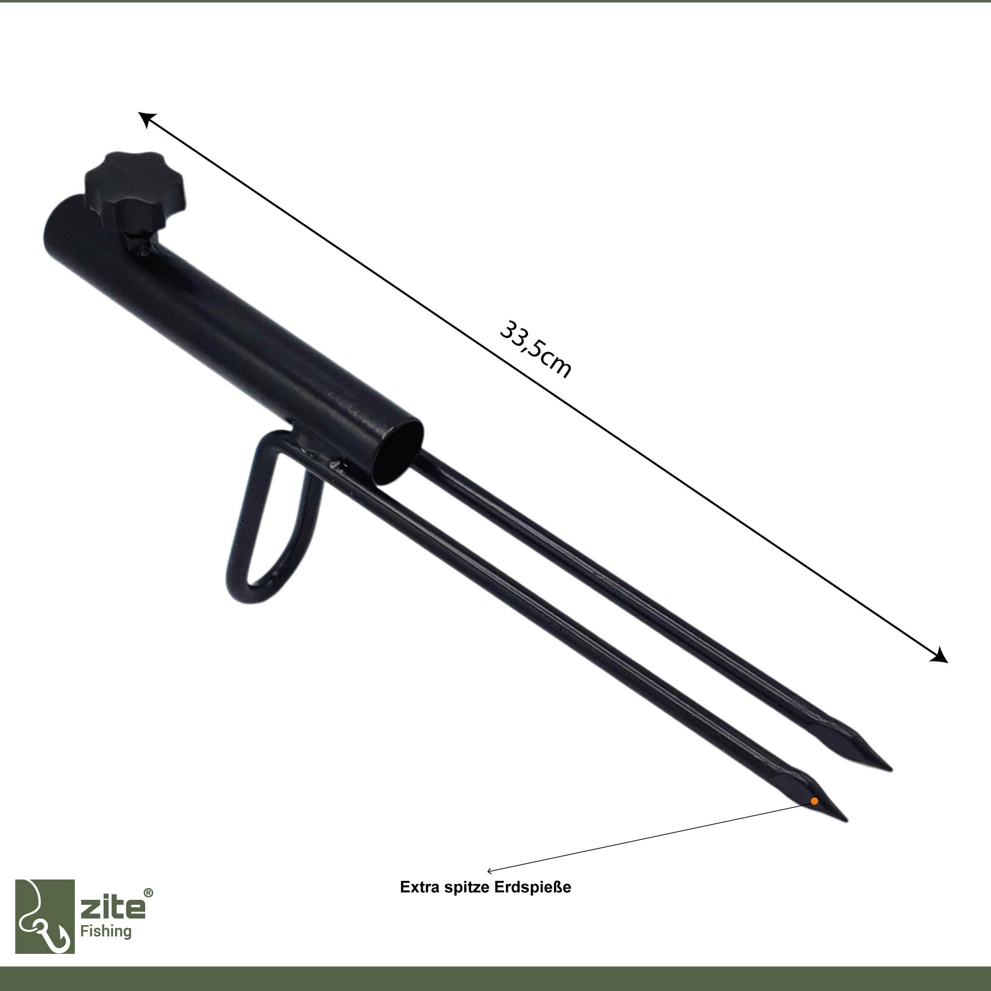 Zite Fishing Pied de Parasol - Pique pour Parapluie Pêche - Extra Stable 33,5cm