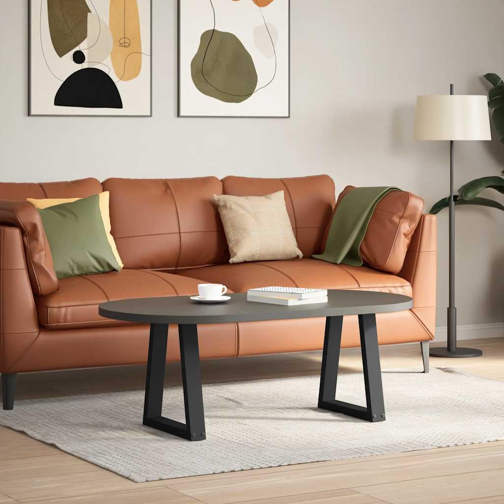 Gambe per tavolo da centro a V, 2 pezzi, nero, 28 x 42-43,3 cm, in acciaio