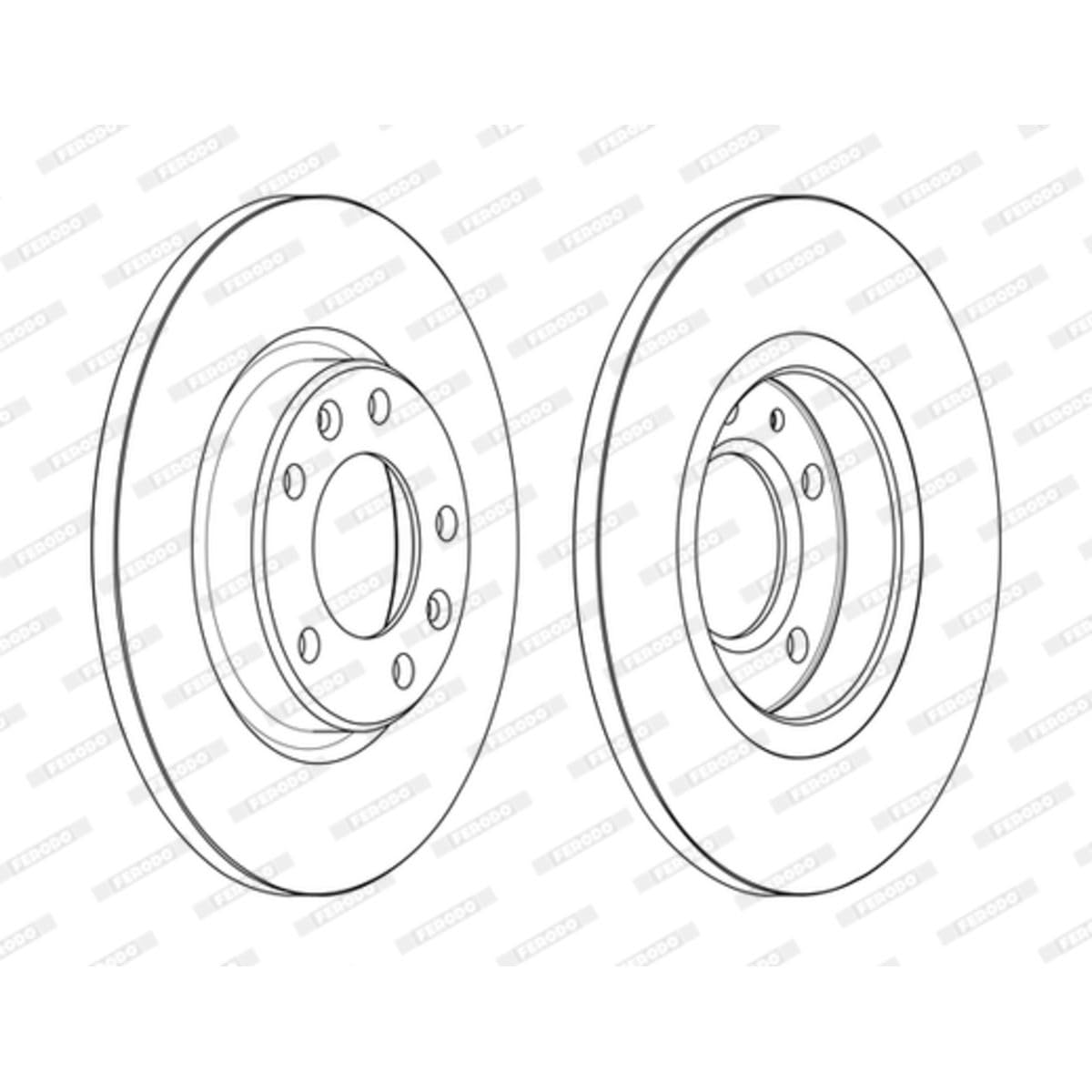 FERODO DDF2569C - Juego de 2 discos para Citroen C4 Picasso II