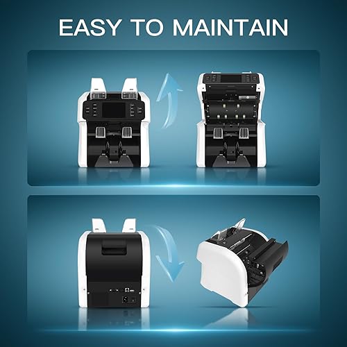 Miniatura 6 de NUCOUN VS-75 Máquina contadora de billetes denominación mixta, máquina contadora de dinero con bolsillo de rechazo, detección de falsificaciones 2