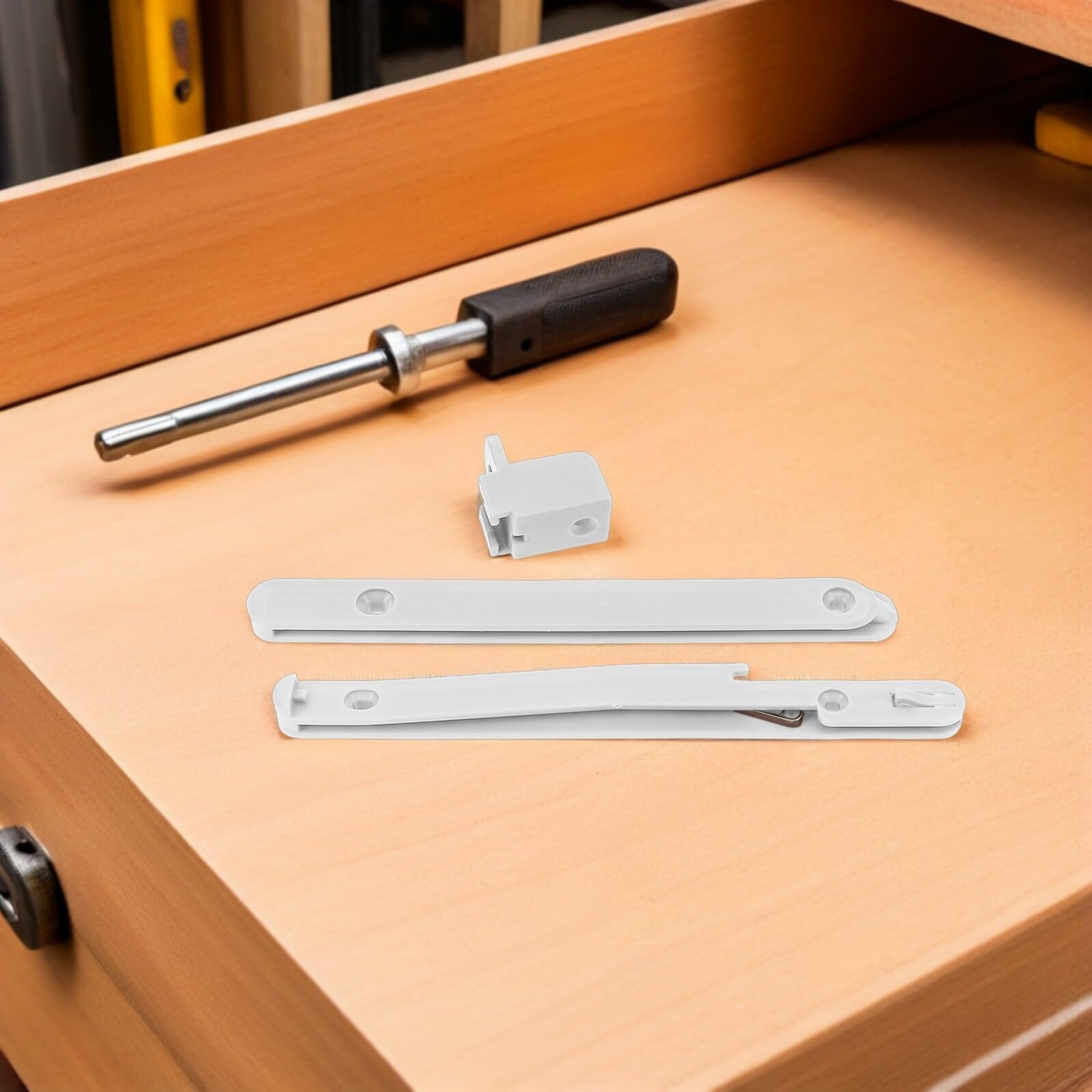 Levemolo Juego de Conectores Ajustables Herrajes de Plástico y Acero para Montaje Seguro y Elevación Suave para Riel de Cuna y Muebles en Reparaciones y Ensamblaje