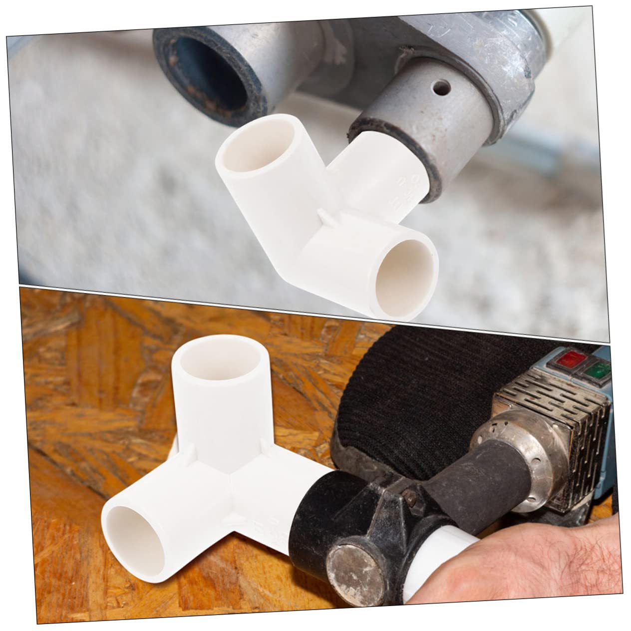 Hemobllo Giunto Corrugato in Pvc 3/4 Pollici Connettore Tee Resistente All’usura Facile da Installare per Raccordi Tubo Irrigazione Struttura Supporto Giardino 20 Pezzi