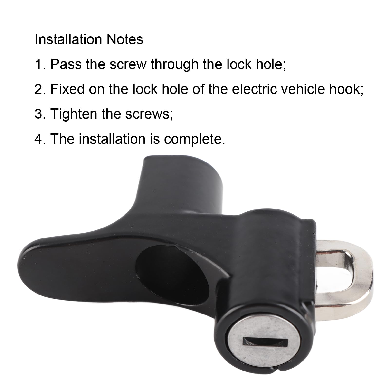 Yctze Cerradura de Gancho de Seguridad para Casco de Motocicleta con Llaves, Robo para Motocicletas, Scooters y Vehículos Eléctricos Cerradura de Casco de Motocicleta, de Seguridad para, de