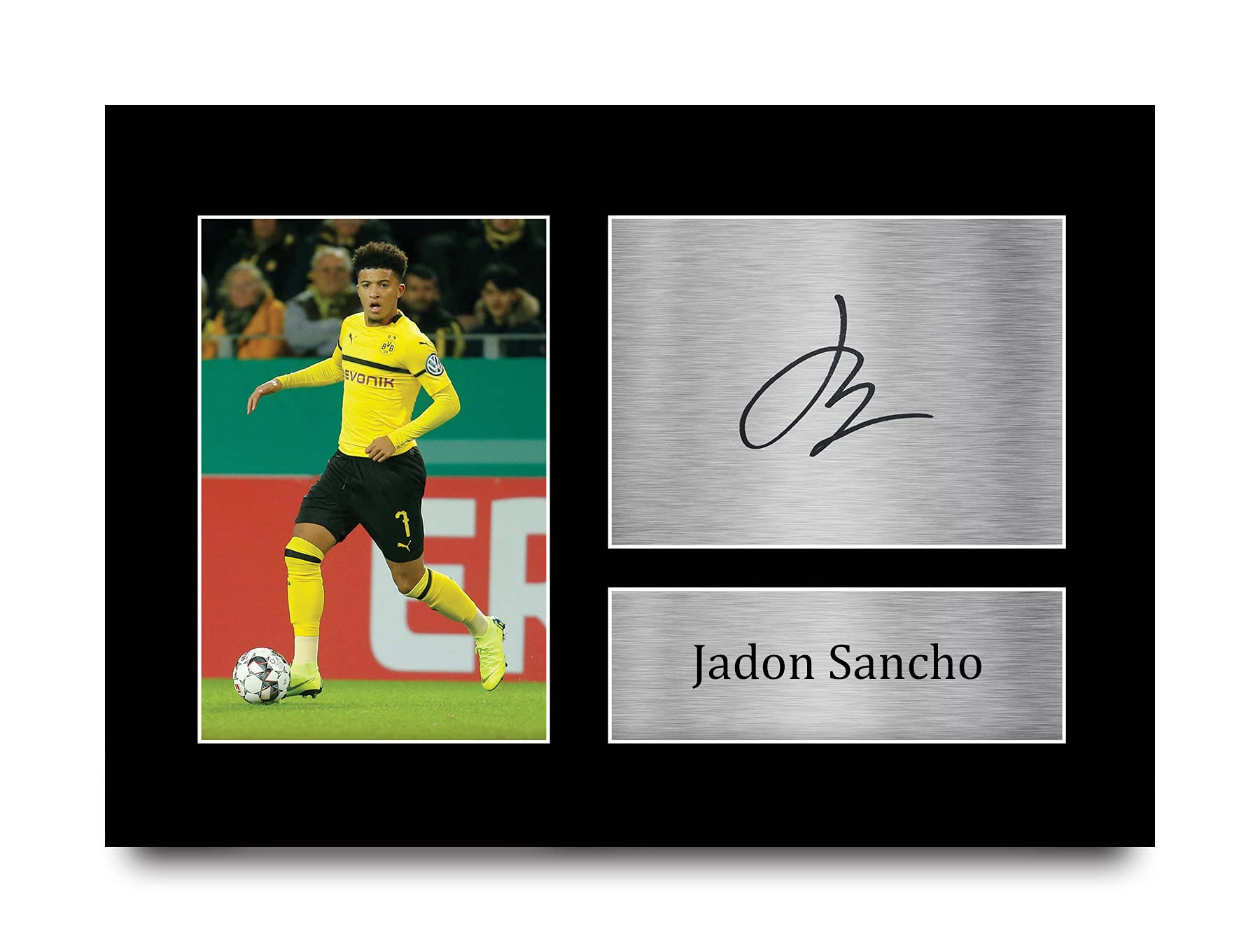 HWC TradingHWC Trading Jadon Sancho Gift Signed A4 Printed Autograph Borussia Dortmund Gifts Photo Display
