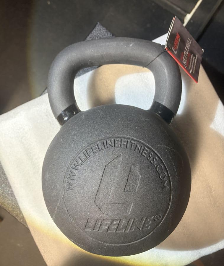 Lifeline kettlebell in a home gym setting