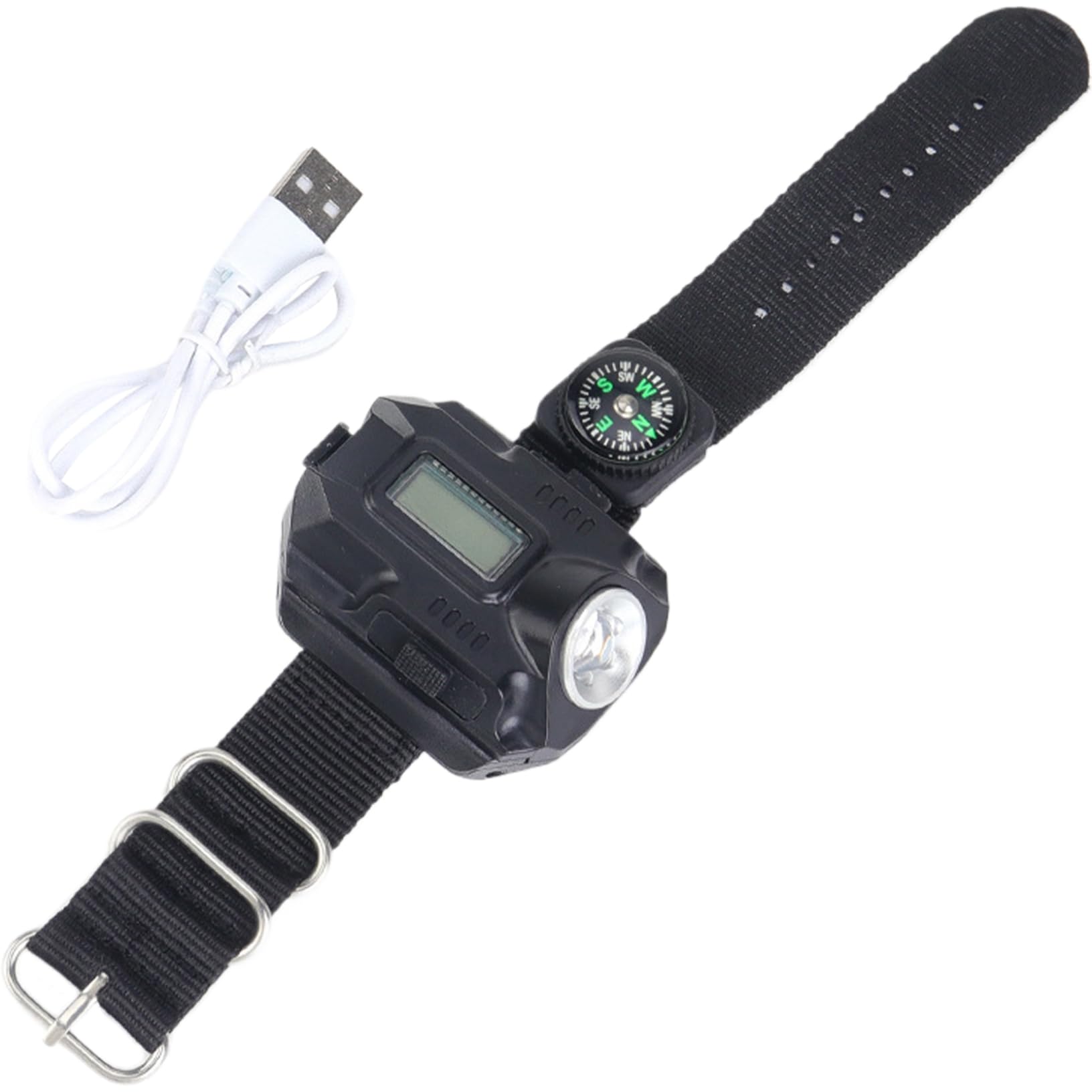 Pesoncarl Wrist Flashlight, Super Bright Waterproof Flashlight with 4 Brightness Modes, Adjustable Wrist Light Strap for Night Running, Night Biking, Mountain Climbing, sports