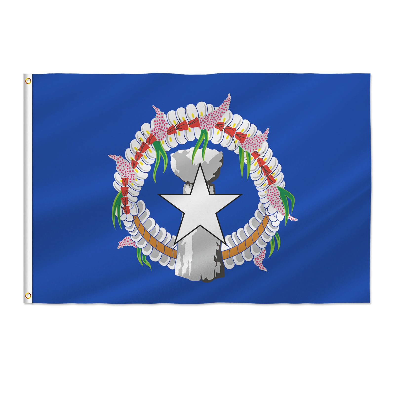 PTEROSAUR Northern Mariana Islands Flag, 2x3 Ft Flag with Brass Grommets Indoor Outdoor Decoration Banner