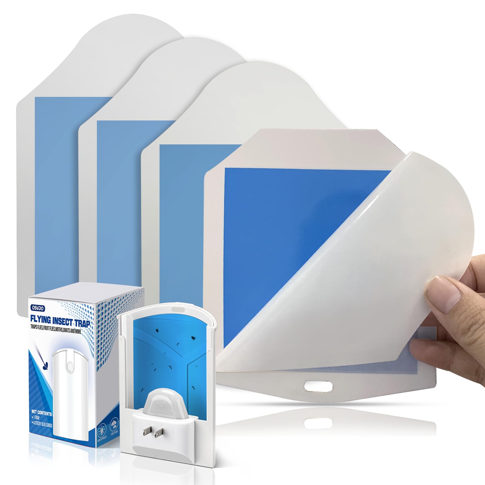 Trap Refills, Flying Insect Trap Refill Kit NO Device - 4 Pcs Glue Cards, Each Glue Card Lasts up to 65-Day or Until Full Flying Insect Trap (4 x Refills)