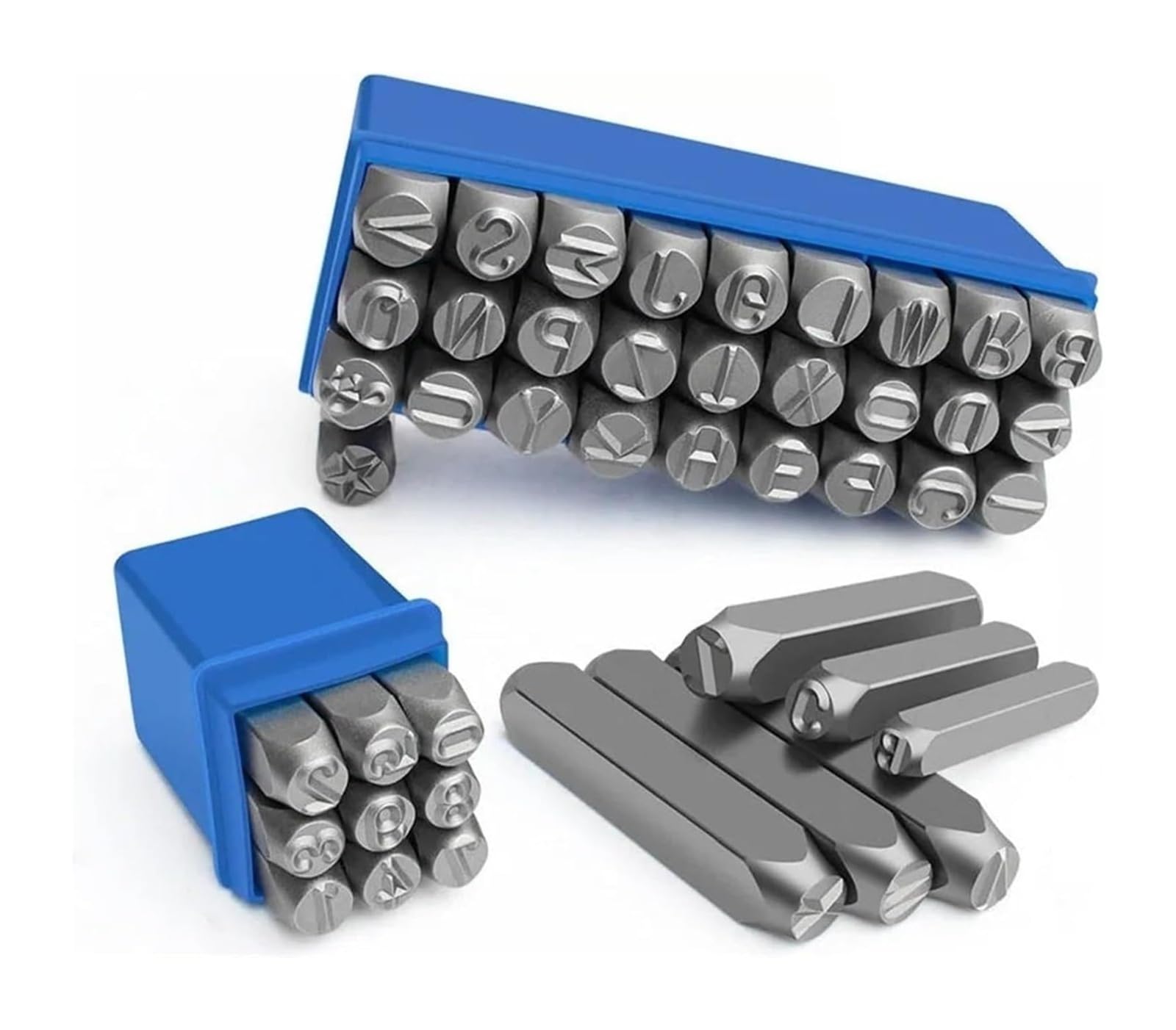 Metal Stamping Tool Set, Letter Number Stamp Punch Set 3-12mm Chrome Vanadium Steel A-Z 0-8(3mm Letter Set)