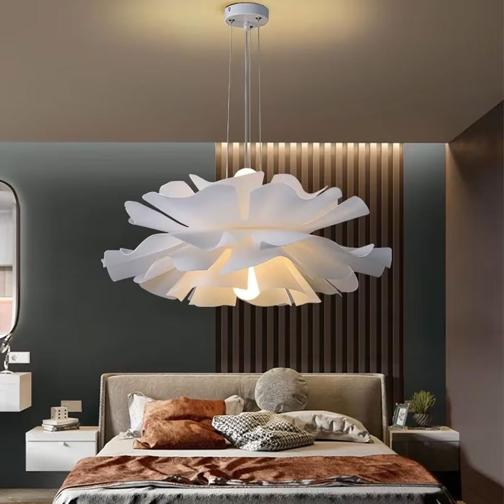 Ceiling Bedroom Light Modern Acrylic Flower Chandelier Lighting Multi-Layer Flower Pendant Chandelier White Flower Pendant Light Adjustable Hanging Lamp Hotel Kitchen Girl Room Hanging Light Luminaire