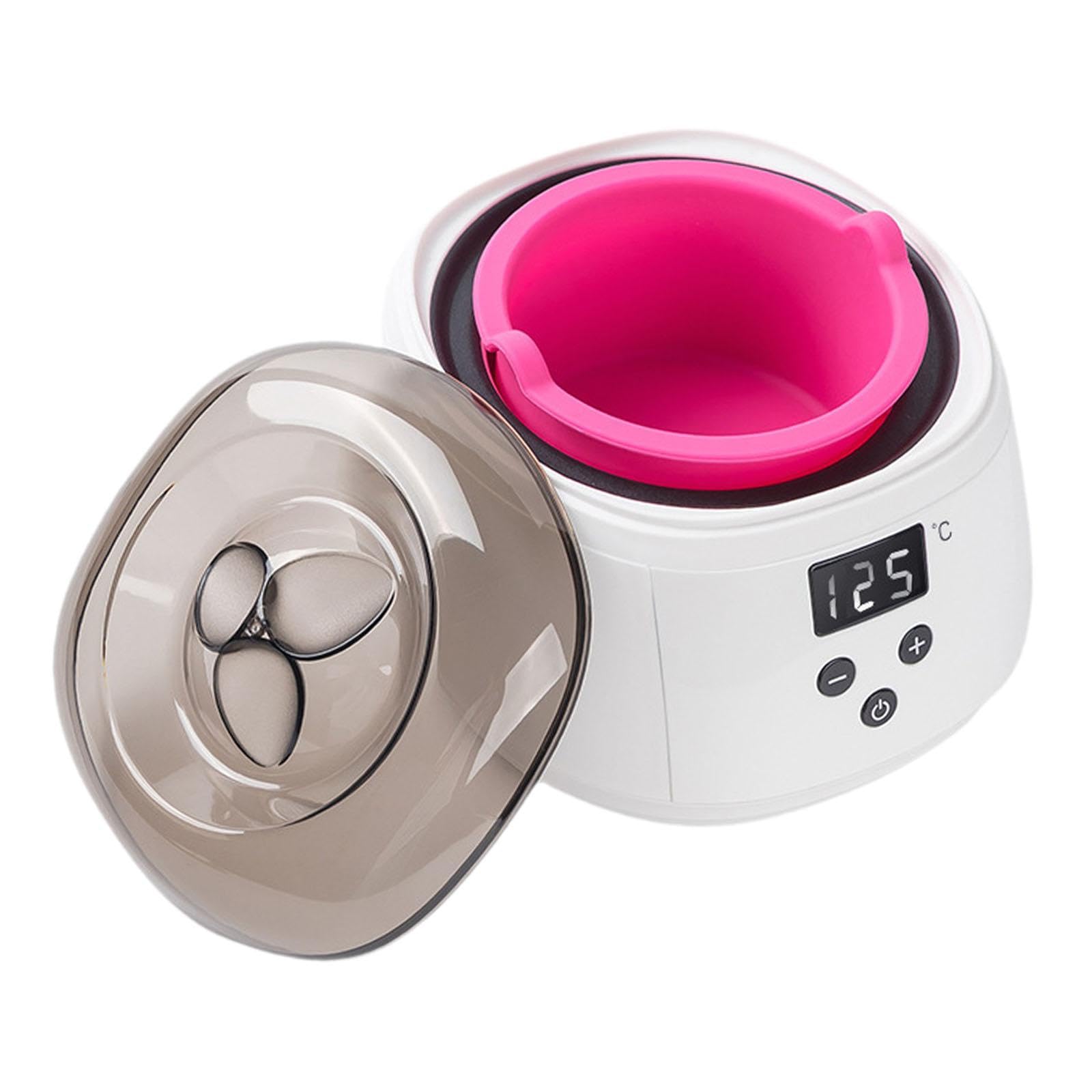Calentador de Cera Depilatoria Portátil Control Digital de Temperatura Estructura Resistente Limpieza Sencilla Y Uso Eficiente Adecuado para Depilació, Blanco