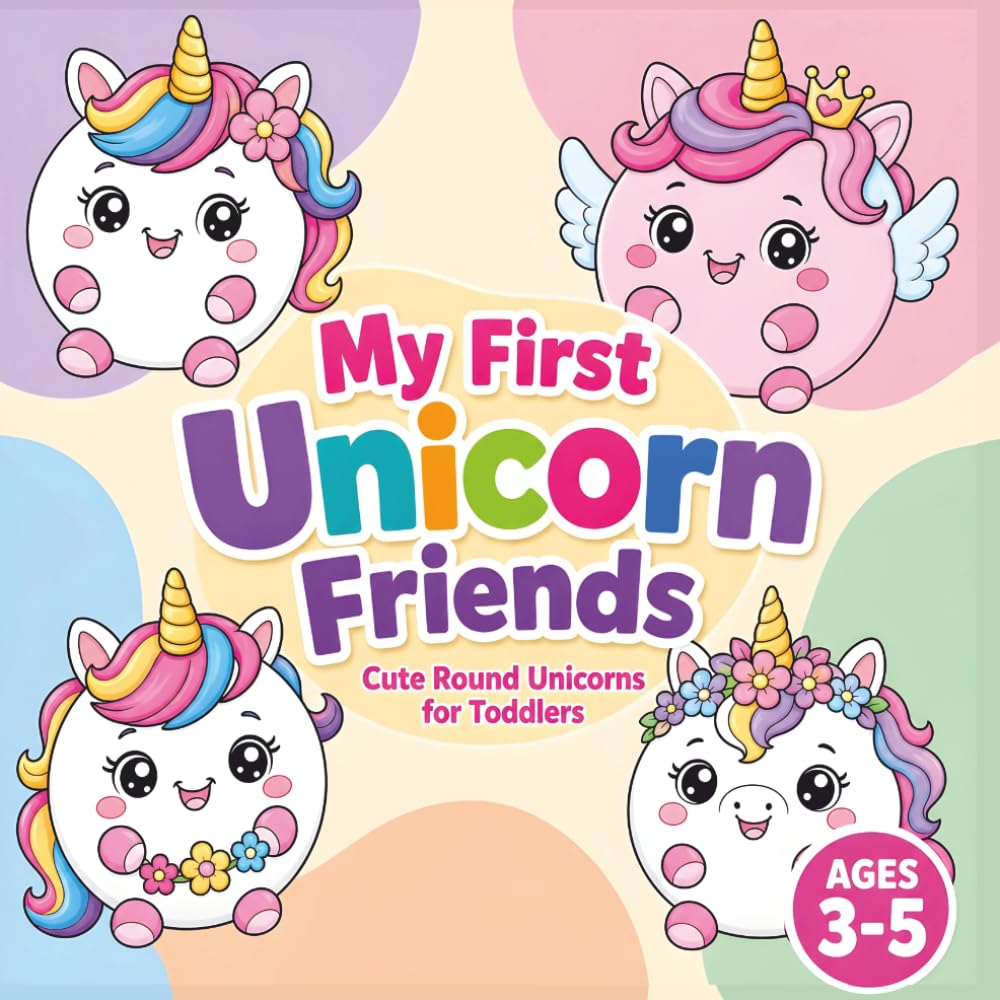 My First Unicorn Friends: Cute Round Unicorns for Toddlers Ages 3-5