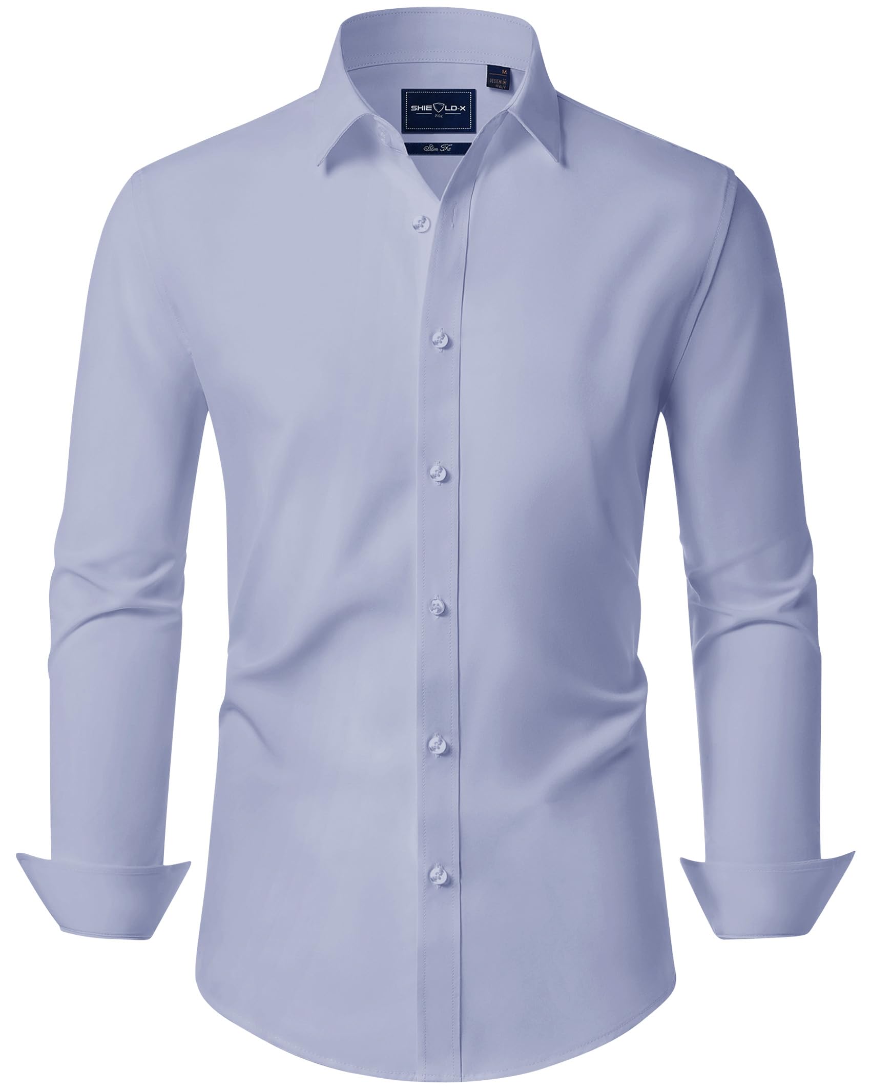 DEMEANOR Hemd Herren Langarm Businesshemden für Herren Slim Fit Business Bügelleichtes Hemden Freizeithemd
