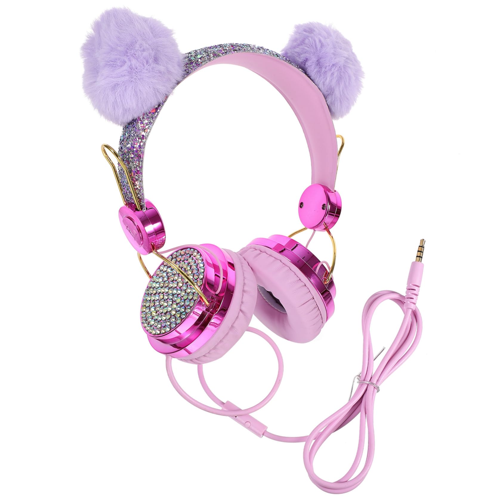 DOITOOL 3 Cuffie Per Bambini Auricolari in Peluche Volume Regolabile Per Ragazze E Ragazzi Per Uso Scolastico E Domestico