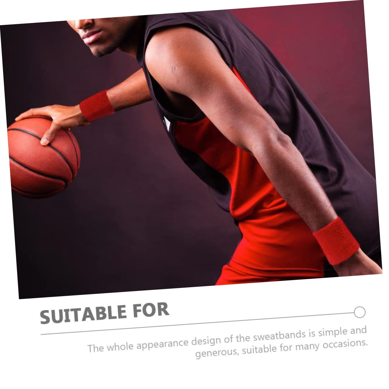 BESPORTBLE 1 Set Wristband Headband Set Sweat Bands Wrist Athletic Headbands Wristbands Workout Headbands for Women Wrists Bandana Headbands for Men Wrist Band Head Bands Red Polyester