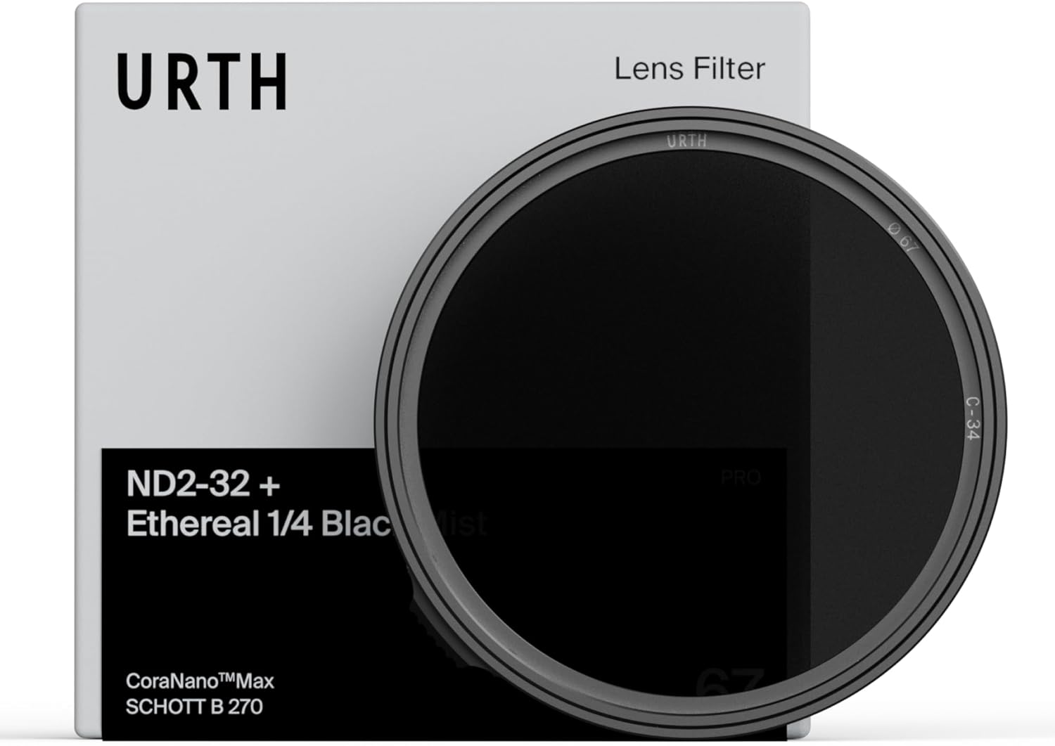 Urth 39mm Variable ND2-32 + Ethereal Black Mist ¼ Diffusion Lens Filter (Pro) — Professional-Grade Advanced Nano Multi-Coated Camera Filters for Enhanced Polarization and Cinematic Effect