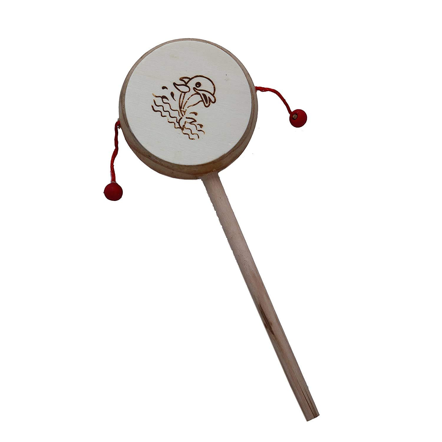 Kingsman store Wooden damru Toy - Kids Musical Instrument Beautiful Handcrafted Gift idea | Fun Stuff for Kids-Brown (B09TJC2MPD) Amazon Price History, Amazon Price Tracker