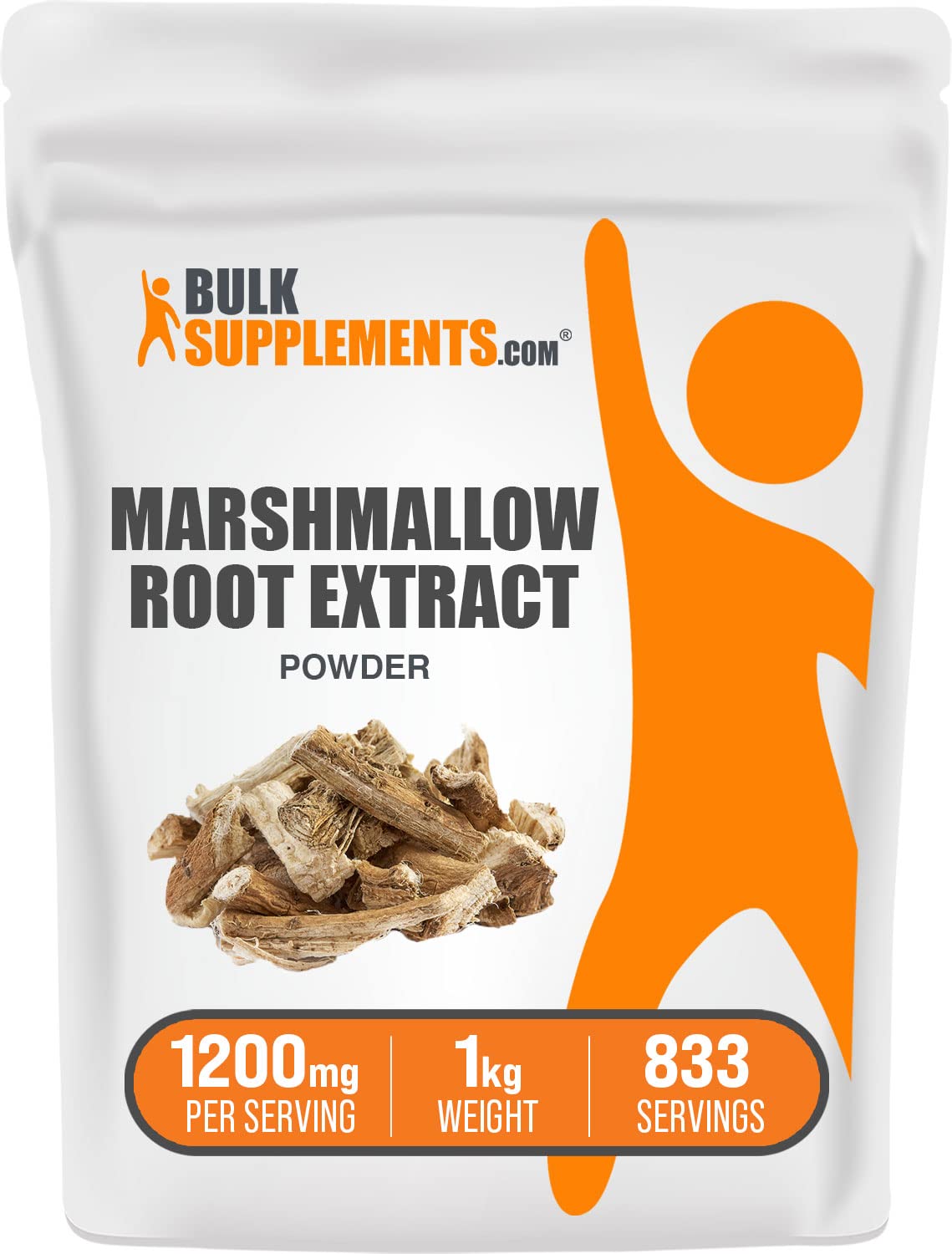 BulkSupplements.com Marshmallow Root Extract Powder - Marshmallow Root Supplement, Herbal Supplement - Gluten Free, 1.2g per Serving, 1kg (2.2 lbs) (Pack of 1)