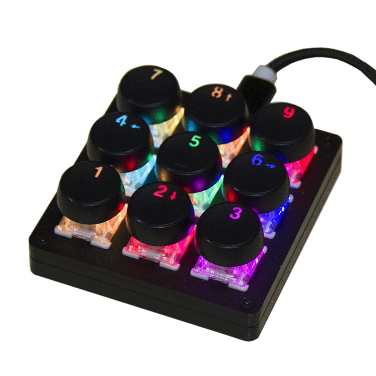 Tastiera Standard con Una Tastiera Meccanica a macroistruzione. Keypad 9 Key Gaming Keyboard 9 Key Gaming Keypad Programmazione Macro Software USB Gaming Mini KEYPAD Meccanico (Taglia : C)