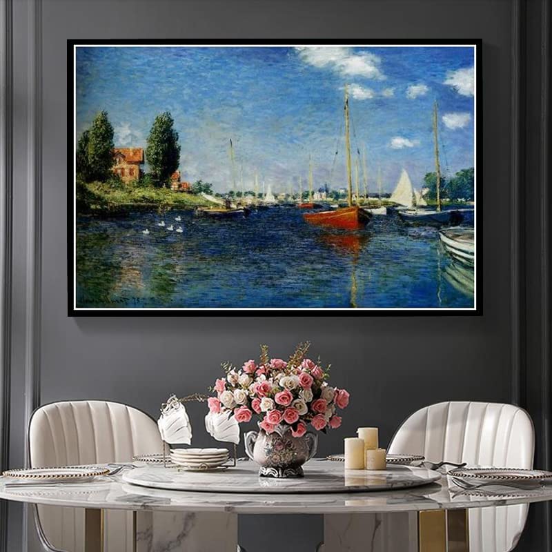 Amazon | クロード・モネのアルジャントゥイユ・ヨットの絵﹣フル