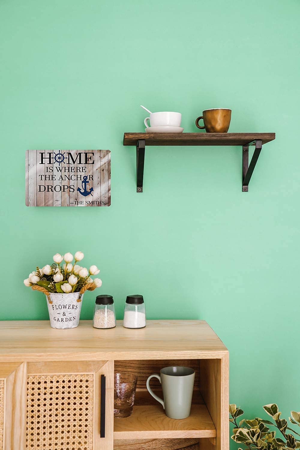 There is No Place Like Papa and Nana‘s House Sign for Kids, Custom Family House Name Decor Sign, Fmaily Name Home Wall Decor Metal Room Sign