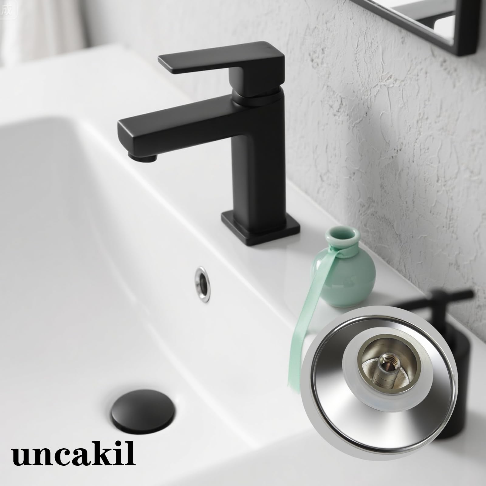 ECSiNG 2X Bouchon de Vidange d'évier de Salle de Bain 66mm Bouchon de