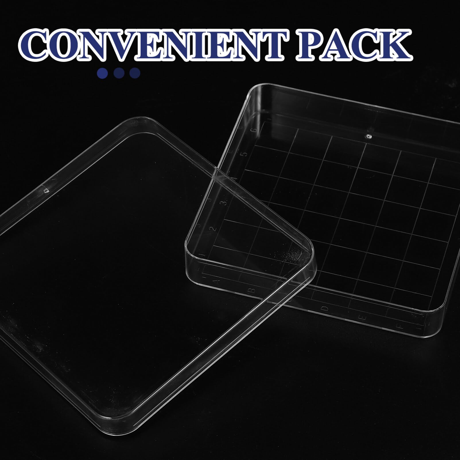 OUNONA Lot de 10 boîtes de Pétri en plastique de 10 cm à 36 grilles avec couvercles pour projets d'expérimentation scientifique en laboratoire