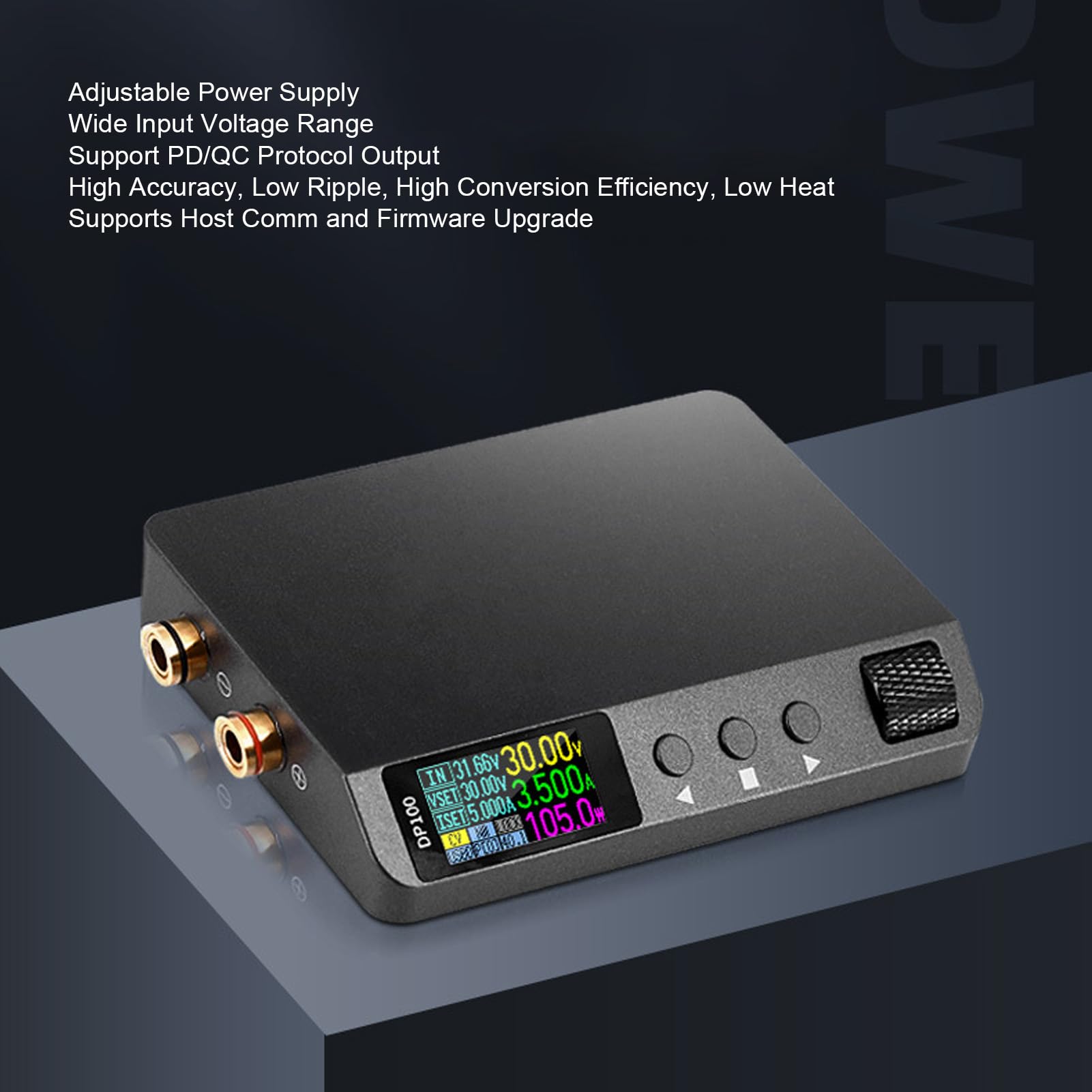 FTVOGUE Regulowany Zasilacz Prądu Stałego Cyfrowy Regulator Napięcia Wyświetlacza 30 V 5 A 100 W Ekran IPS PD QC Wejście do Testowania Laboratoryjnego Naprawa Elektroniki Zastosowanie na Stole