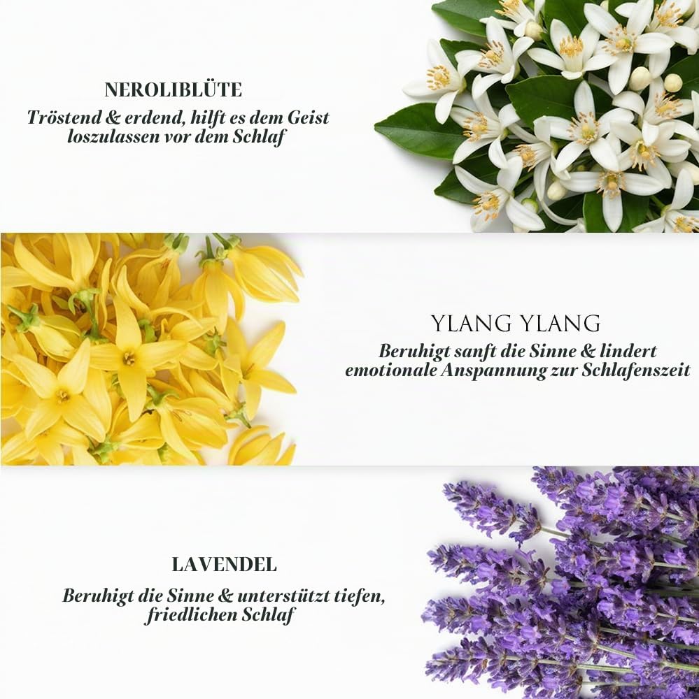 SPA CEYLON Sleep Intense Home Spa Set, ayurvedisches Geschenkset mit Lavendel, Ylang-Ylang und Patchouli, beruhigend und pflegend, für Entspannung und erholsame Abende