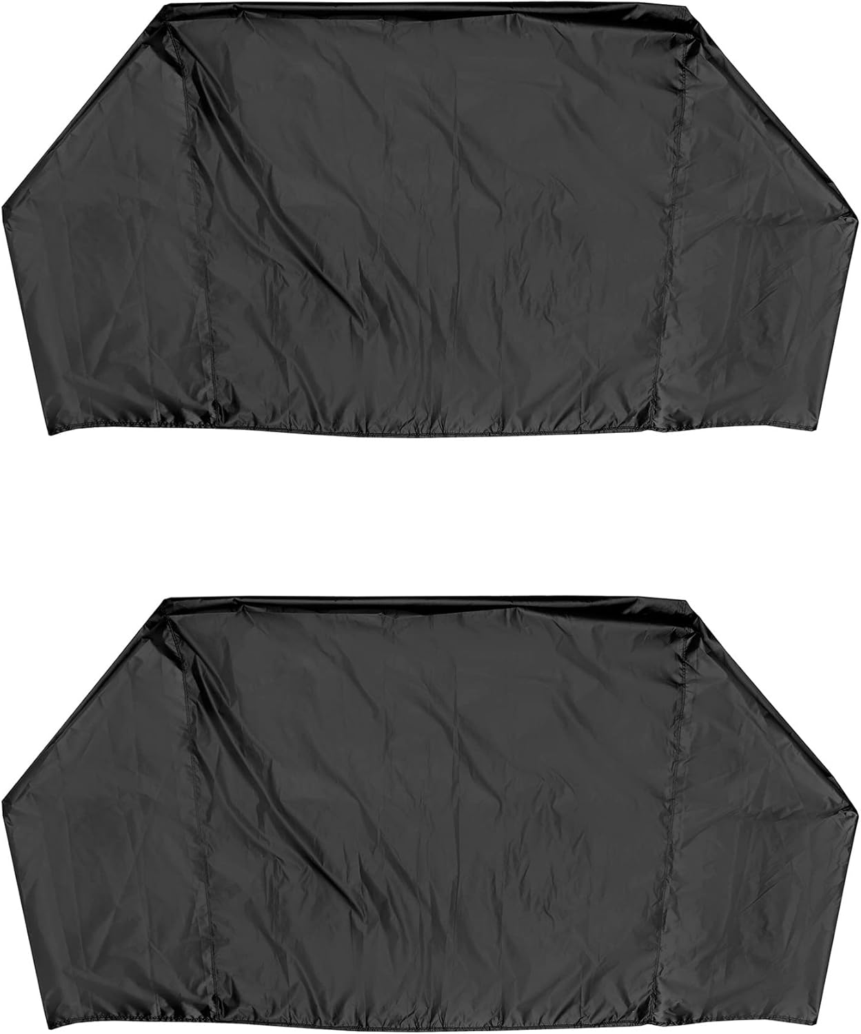 QWORK IBC Tote Cover, 2 Pack Sunshade and Waterproof Hood for 275 Gallon Tote and Garden Water Tank - Black