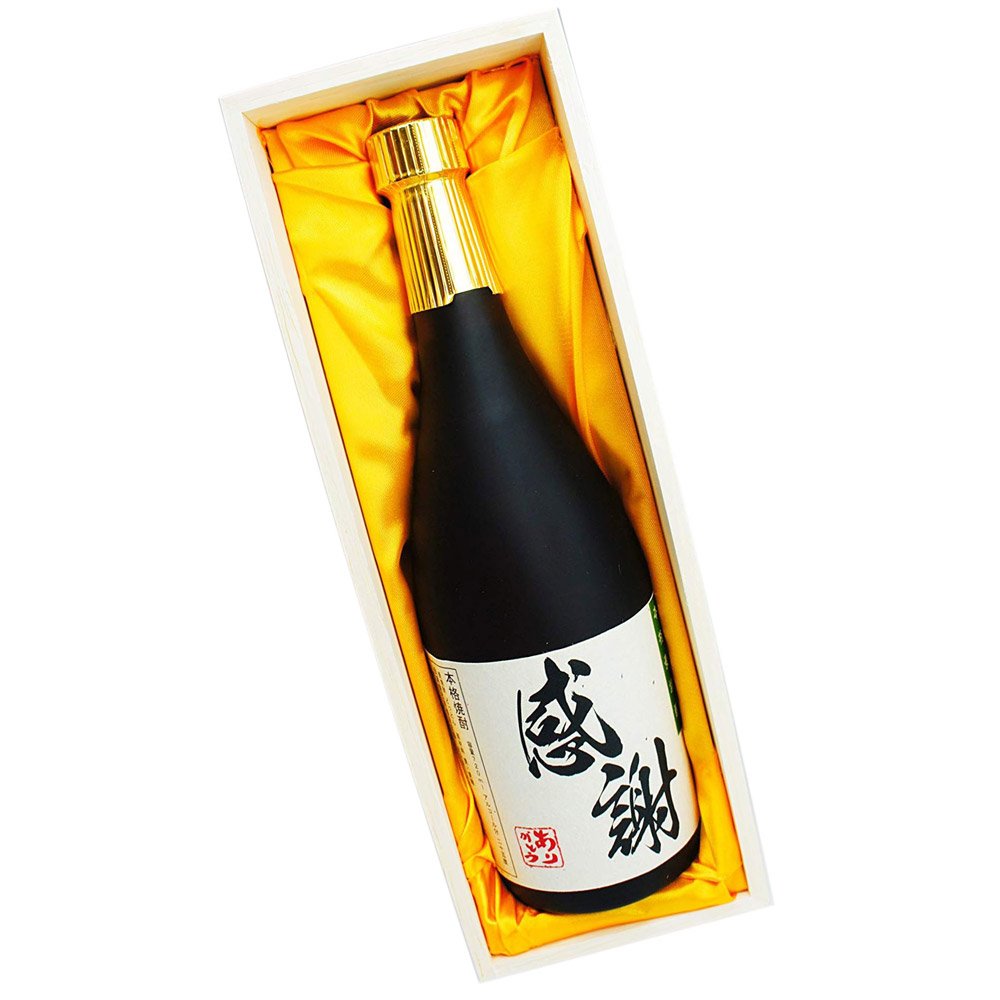 むぎ。(感謝) Amazon.co.jp: 父の日 麦焼酎 感謝ラベル720ml 1本 桐箱入り（退職祝い