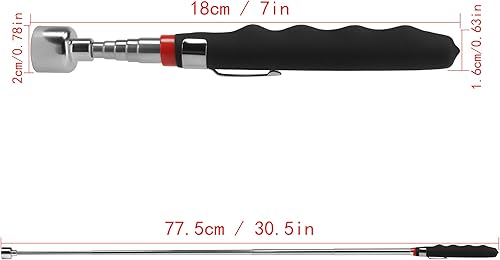 Miniatura 2 de Herramienta de recogida magnética pesada de 20 libras para recoger. Herramienta telescópica para pequeñas herramientas de metal que se extiende de 7